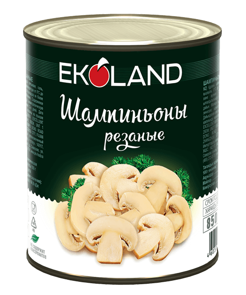 Шампиньоны резаные 850 мл Прошу к столу